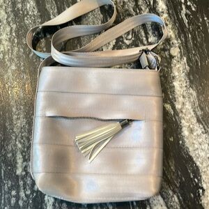 New Marla Wynne Seatbelt Crossbody Bag w/ tassel pocket on side & more inside